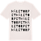 Vintage White t-shirt med Måletorpet ordlek t-shirt