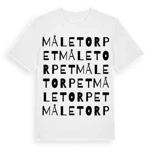 Måletorpet ordlek t-shirt – ekologisk bomull t-shirt från Pinshirt