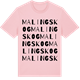 Pink Cotton t-shirt med Malingskog ordlek t-shirt
