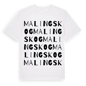 Malingskog ordlek t-shirt – ekologisk bomull t-shirt från Pinshirt
