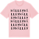 Pink Cotton t-shirt med Mällby ordlek t-shirt