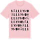 Pink Cotton t-shirt med Mällby mo ordlek t-shirt