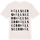 Vintage White t-shirt med Mällsberg ordlek t-shirt