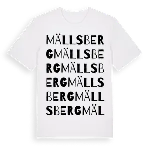 Mällsberg ordlek t-shirt – ekologisk bomull t-shirt från Pinshirt