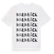 White t-shirt med Malmbäck ordlek t-shirt