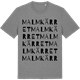 Mid Heather Gray t-shirt med Malmkärret ordlek t-shirt