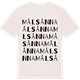 Vintage White t-shirt med Målsånna ordlek t-shirt
