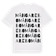 White t-shirt med Mångarebo ordlek t-shirt