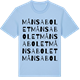 Blue Soul t-shirt med Månsabolet ordlek t-shirt