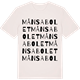 Vintage White t-shirt med Månsabolet ordlek t-shirt