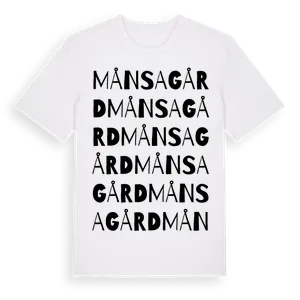 Månsagård ordlek t-shirt – ekologisk bomull t-shirt från Pinshirt