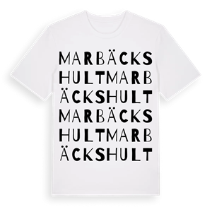 Marbäckshult ordlek t-shirt – ekologisk bomull t-shirt från Pinshirt