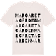 Vintage White t-shirt med Margaretagården ordlek t-shirt