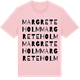 Pink Cotton t-shirt med Margreteholm ordlek t-shirt