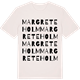 Vintage White t-shirt med Margreteholm ordlek t-shirt