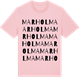 Pink Cotton t-shirt med Marholma ordlek t-shirt