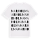White t-shirt med Marholma ordlek t-shirt
