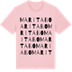 Pink Cotton t-shirt med Maritabo ordlek t-shirt
