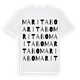White t-shirt med Maritabo ordlek t-shirt