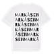 White t-shirt med Markåsen ordlek t-shirt