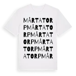 Mårtatorp ordlek t-shirt – ekologisk bomull t-shirt från Pinshirt