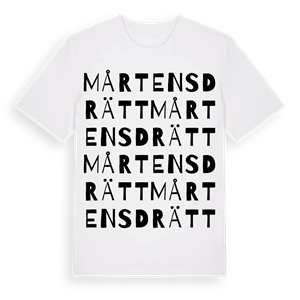 Mårtensdrätt ordlek t-shirt – ekologisk bomull t-shirt från Pinshirt