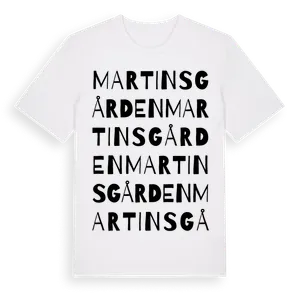 Martinsgården ordlek t-shirt – ekologisk bomull t-shirt från Pinshirt
