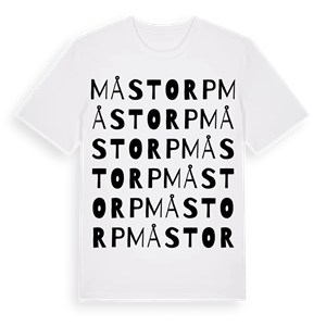 Måstorp ordlek t-shirt – ekologisk bomull t-shirt från Pinshirt