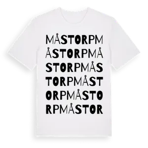 Måstorp ordlek t-shirt – ekologisk bomull t-shirt från Pinshirt