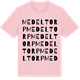 Pink Cotton t-shirt med Medeltorp ordlek t-shirt