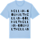 Blue Soul t-shirt med Mellan-Gölhult ordlek t-shirt