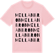 Pink Cotton t-shirt med Mellanbron ordlek t-shirt