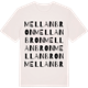 Vintage White t-shirt med Mellanbron ordlek t-shirt