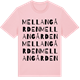 Pink Cotton t-shirt med Mellangården ordlek t-shirt