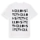 White t-shirt med Mellomsätet ordlek t-shirt