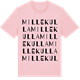 Pink Cotton t-shirt med Millekulla ordlek t-shirt