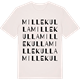 Vintage White t-shirt med Millekulla ordlek t-shirt