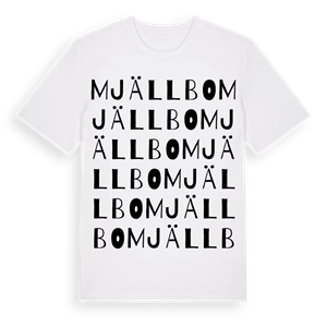 Mjällbo ordlek t-shirt – ekologisk bomull t-shirt från Pinshirt
