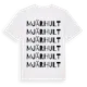 White t-shirt med Mjärhult ordlek t-shirt