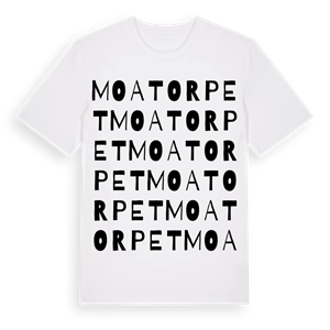 Moatorpet ordlek t-shirt – ekologisk bomull t-shirt från Pinshirt