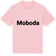 Pink Cotton t-shirt med Moboda fetstil t-shirt