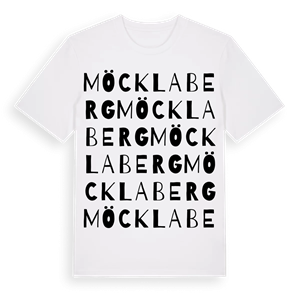Möcklaberg ordlek t-shirt – ekologisk bomull t-shirt från Pinshirt