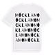White t-shirt med Möcklamo ordlek t-shirt