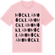 Pink Cotton t-shirt med Möcklamo ordlek t-shirt
