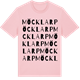 Pink Cotton t-shirt med Möcklarp ordlek t-shirt