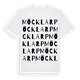 White t-shirt med Möcklarp ordlek t-shirt