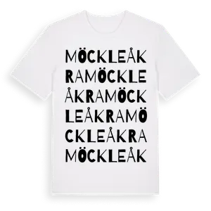 Möckleåkra ordlek t-shirt – ekologisk bomull t-shirt från Pinshirt