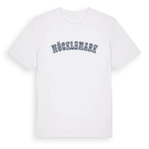 Möcklemark college t-shirt – ekologisk bomull t-shirt från Pinshirt