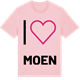 Pink Cotton t-shirt med Jag älskar Moen t-shirt stort tryck
