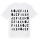 White t-shirt med Möjefall ordlek t-shirt
